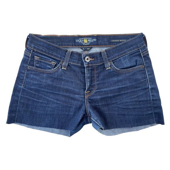 Lucky Brand Cutoff Stretch‎ Denim Jean Shorts Size 2/26 - Picture 1 of 4